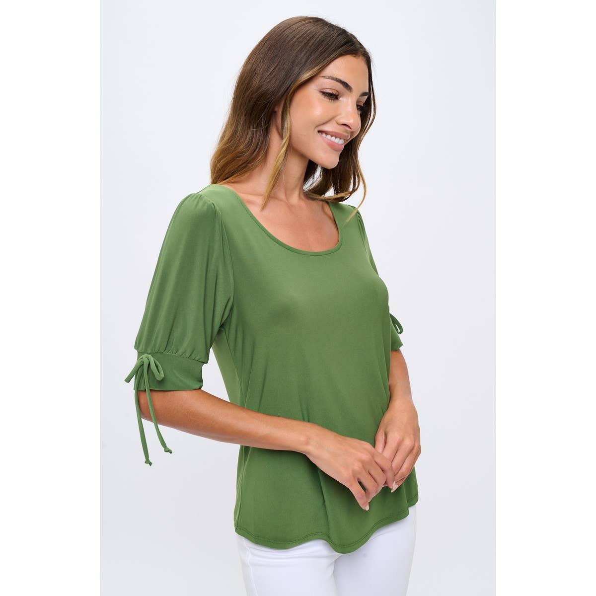 SCOOP NECK TIE SUMMER TOP