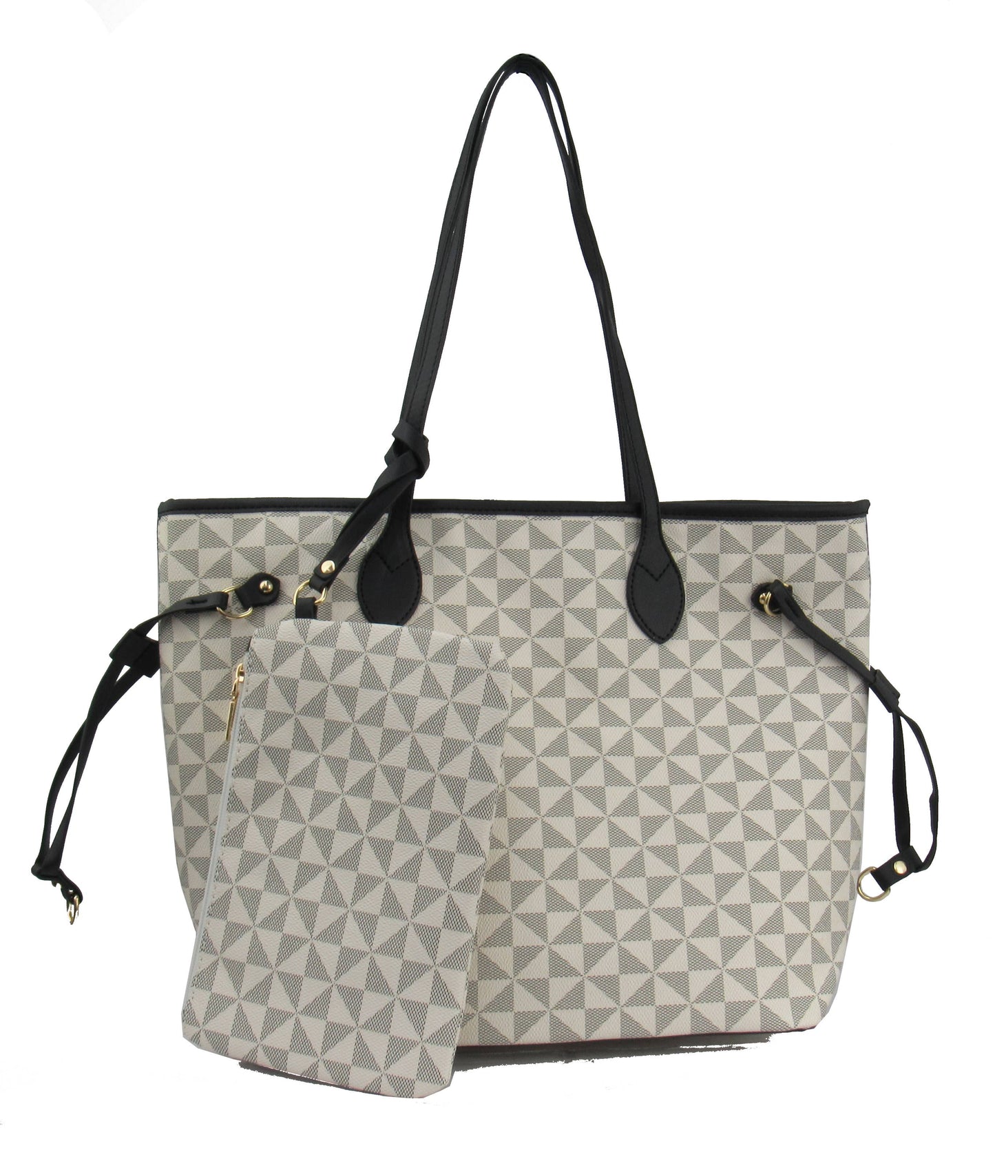 7922A - Wholesale Large Tote 2 In 1 Handbag
