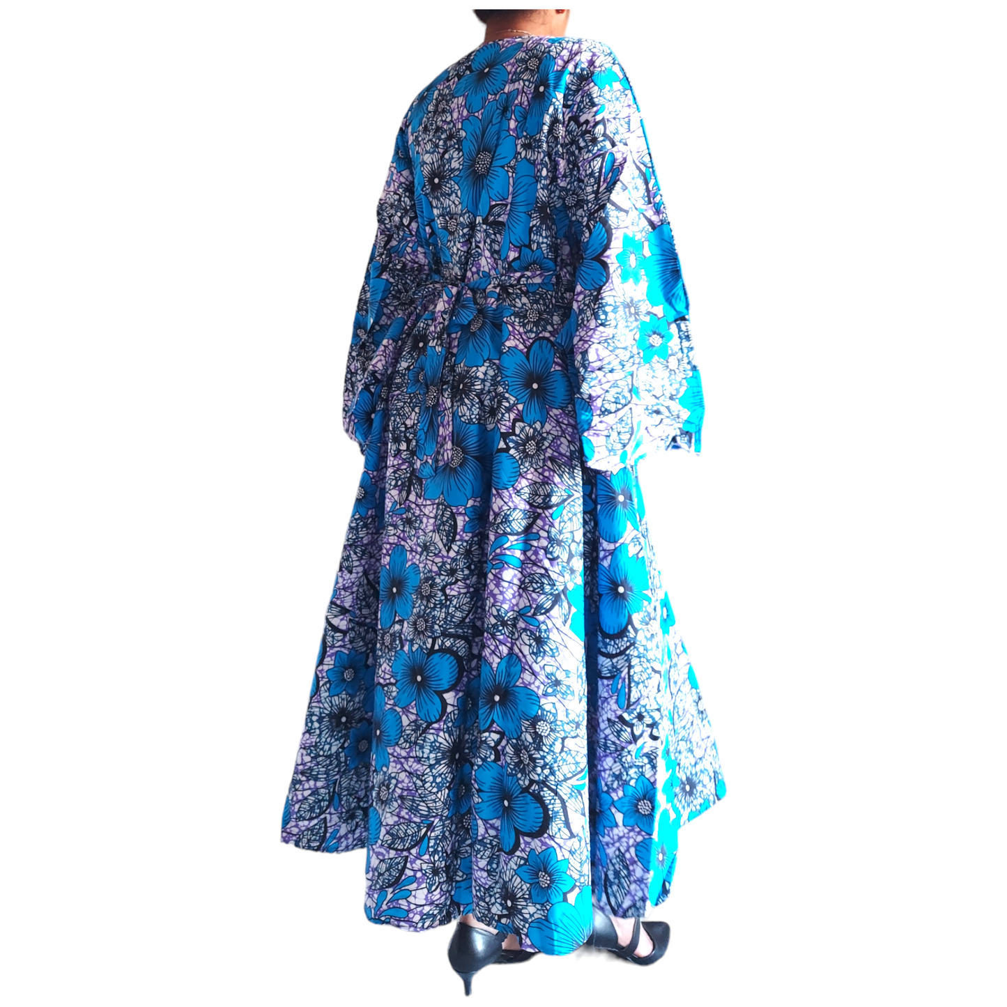 1014 Combo - Long Wrap Dress + Pocketbook Set