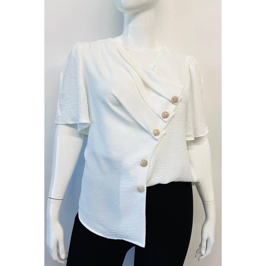 PLUS SIZE SHORT SLEEVE SOLID TOP