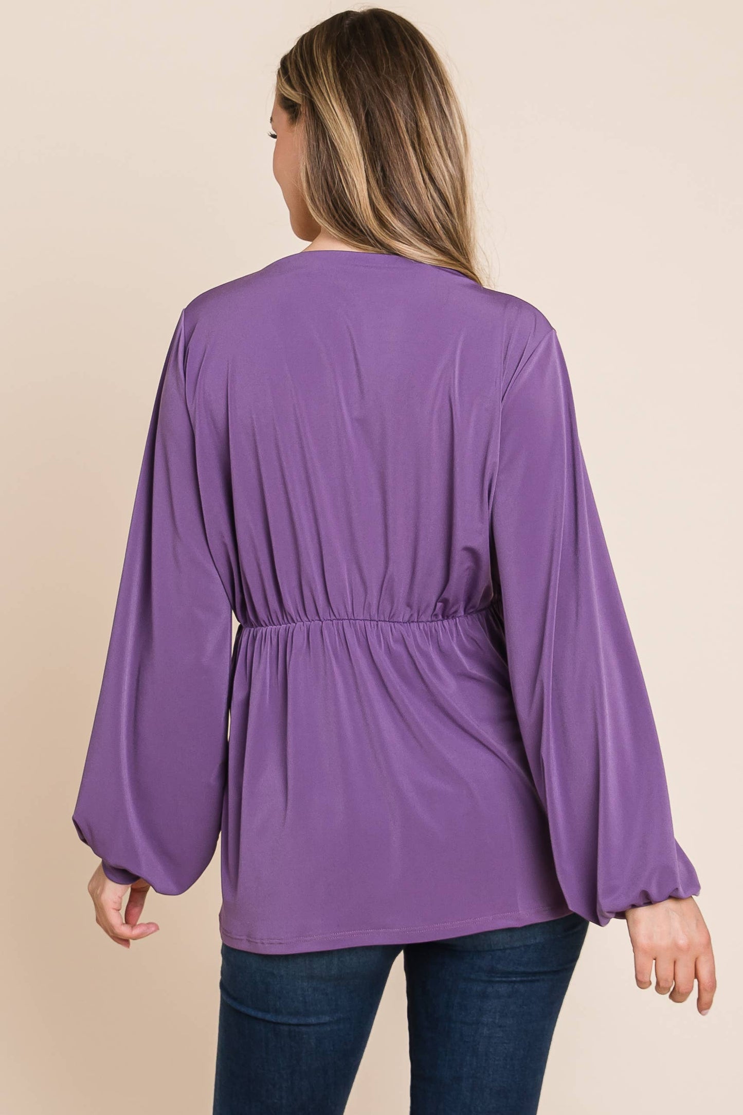 TL1736  LONG SLEEVE WRAP TUNIC