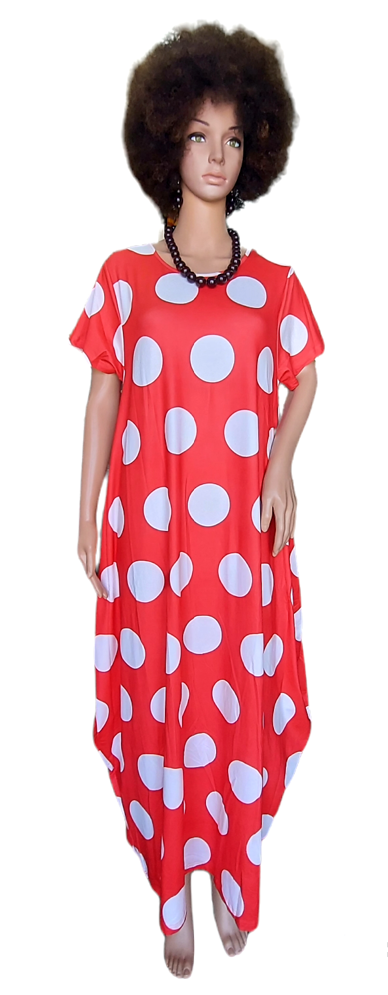Bubble Dress Red & White Polkadot