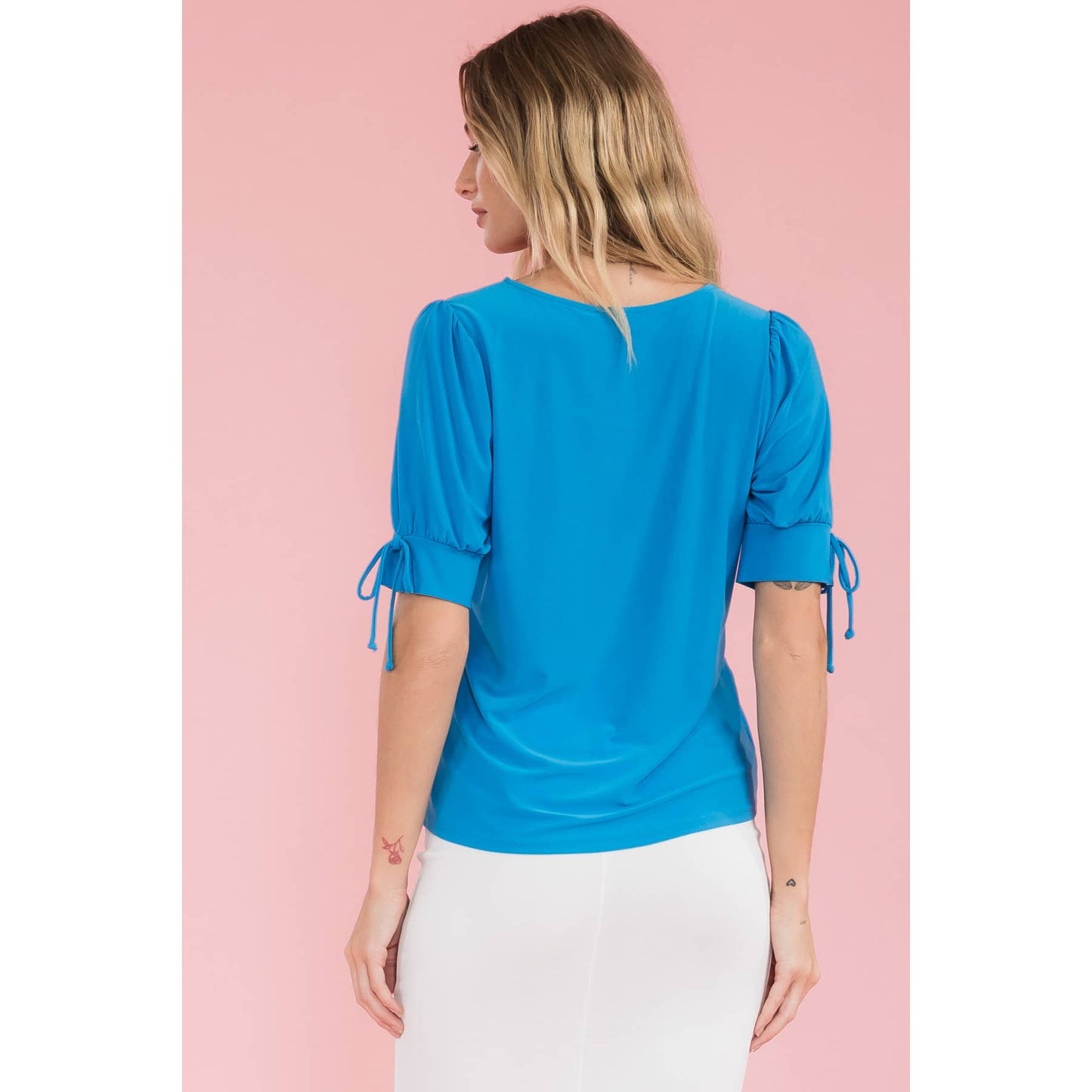 SCOOP NECK TIE SUMMER TOP