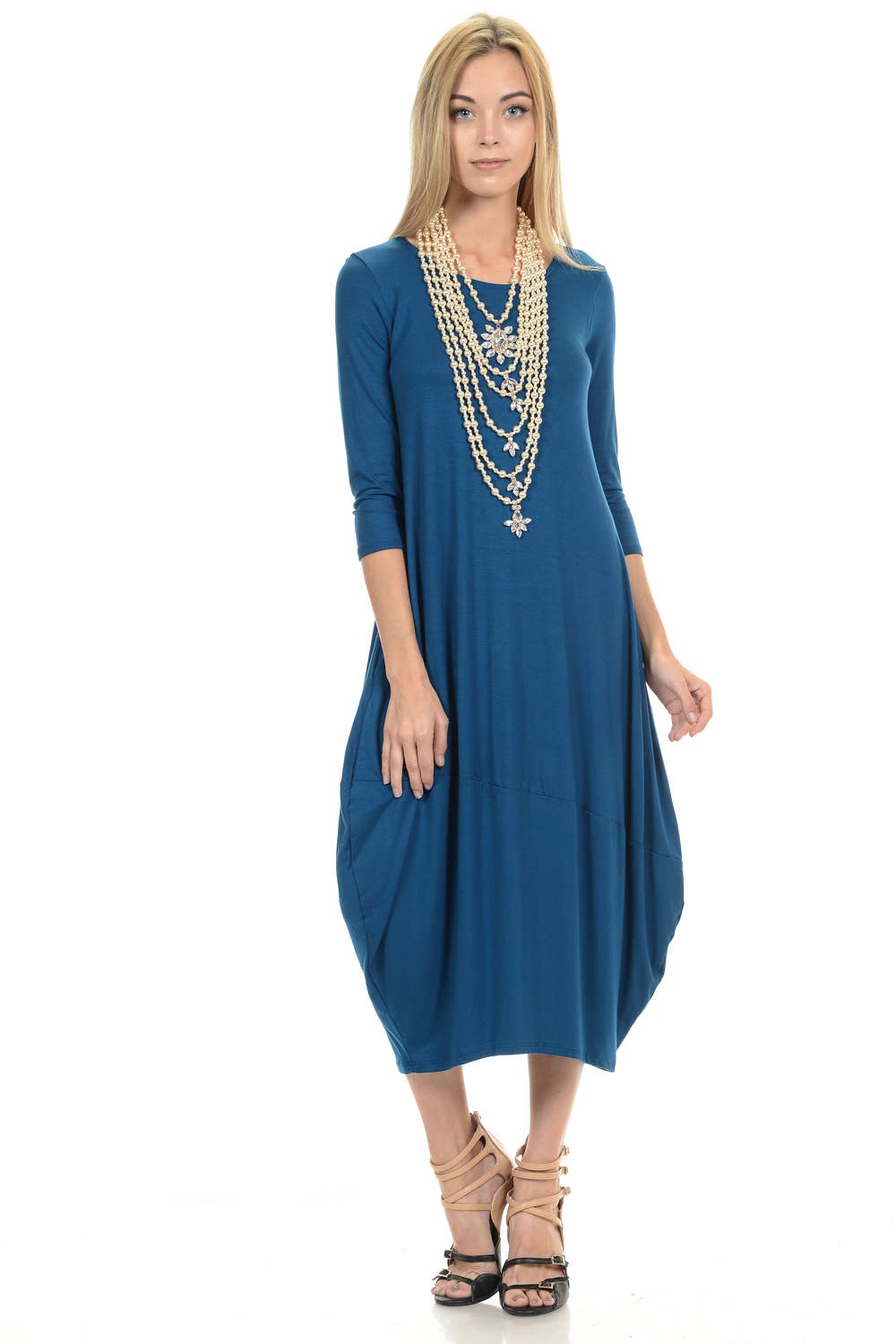 Cocoon Midi Dress with Pockets