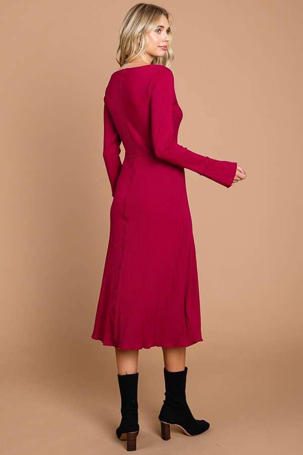 Chevron Upper Body Midi Dress
