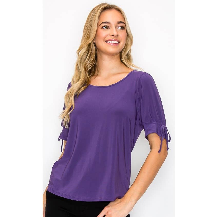 SCOOP NECK TIE SUMMER TOP
