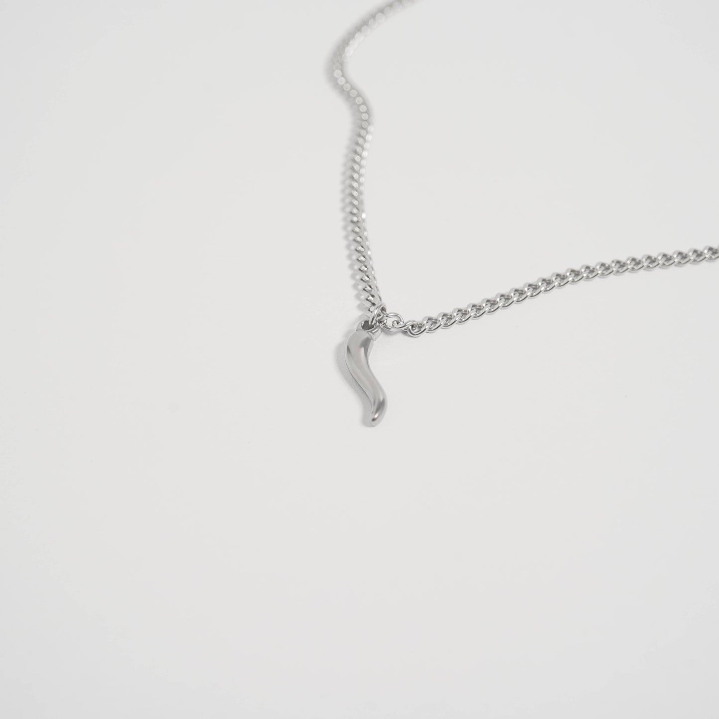 Stainless Steel Curb Chain Necklace