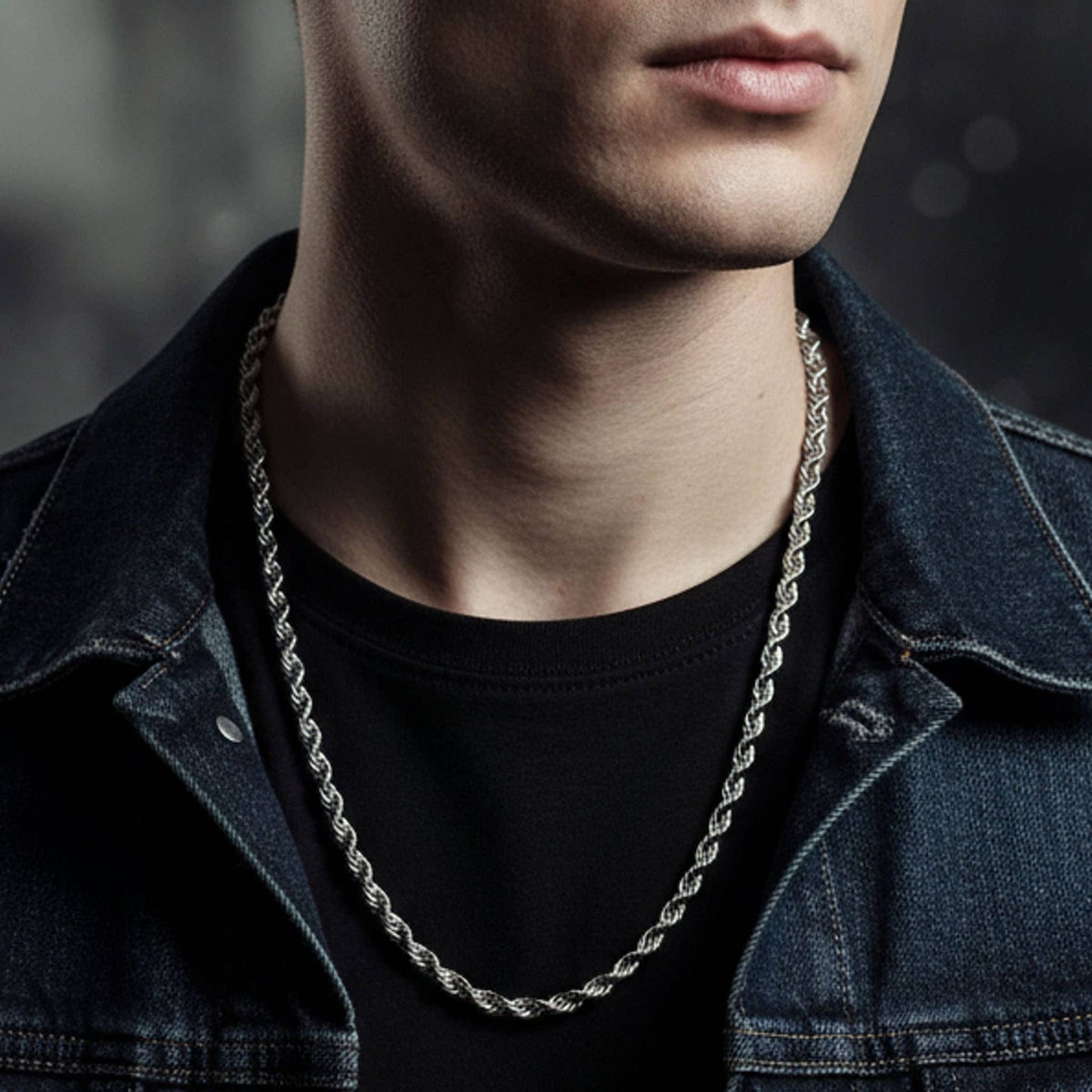 Stainless Steel Rope Chain Necklace