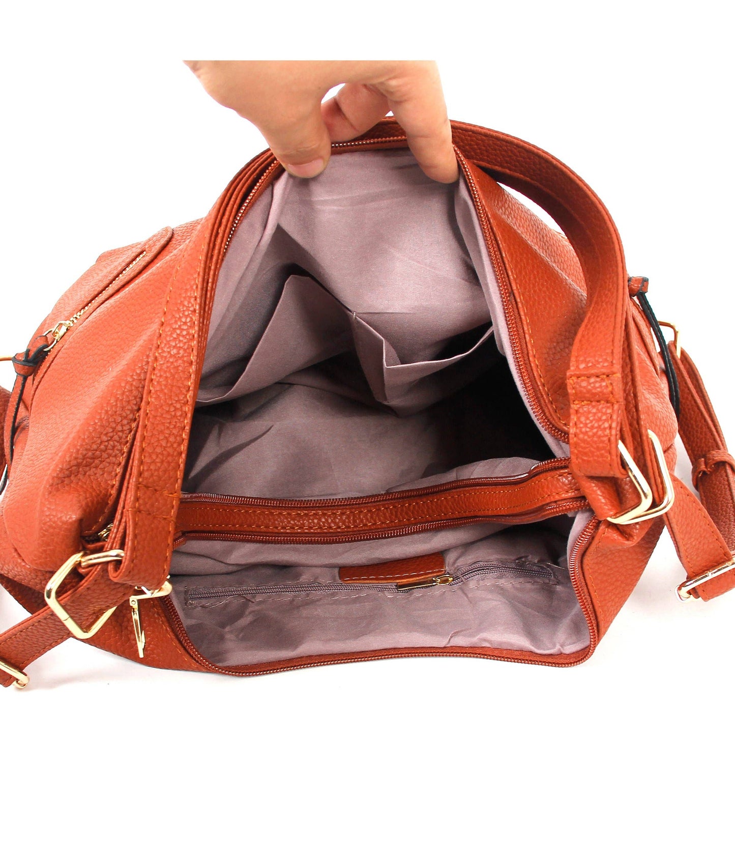 7353/ 7350-1 - Zip Convertible Hobo To Backpack