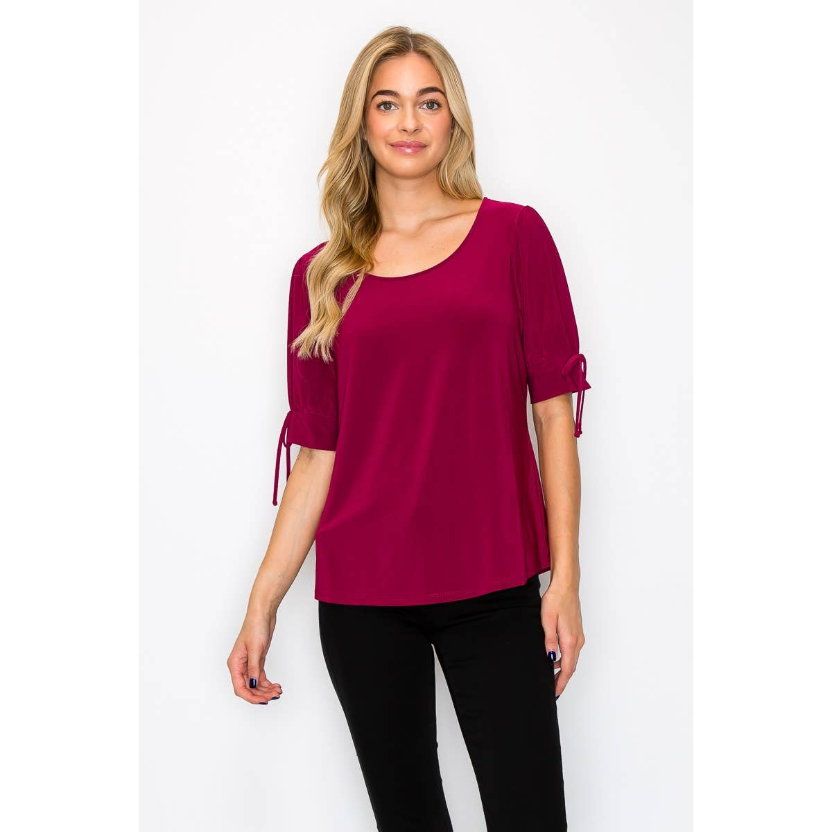 SCOOP NECK TIE SUMMER TOP