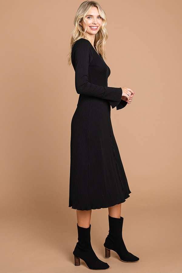 Chevron Upper Body Midi Dress