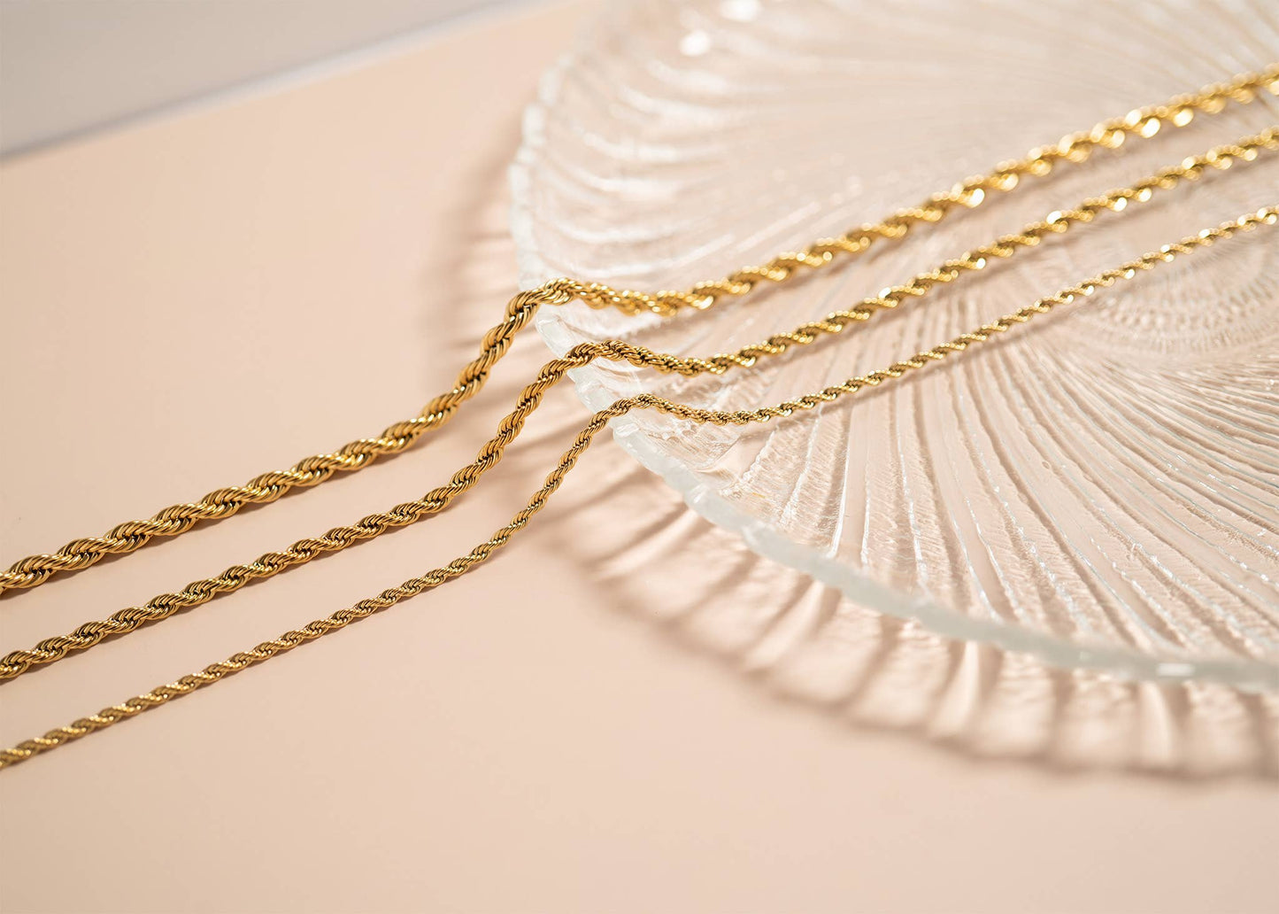 Gold Rope Chain Necklace